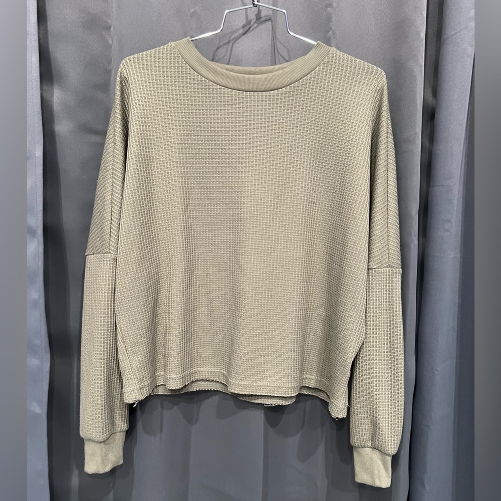 Waffle Knit Sweater Top